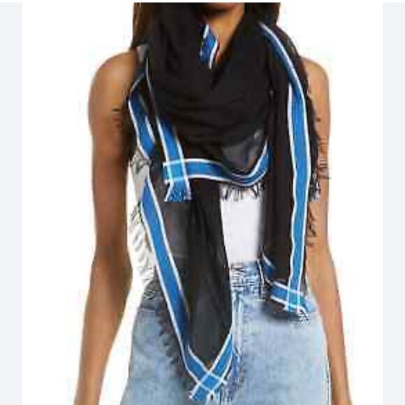 NWT rag & bone Lance Logo Scarf in navy - Picture 1 of 5